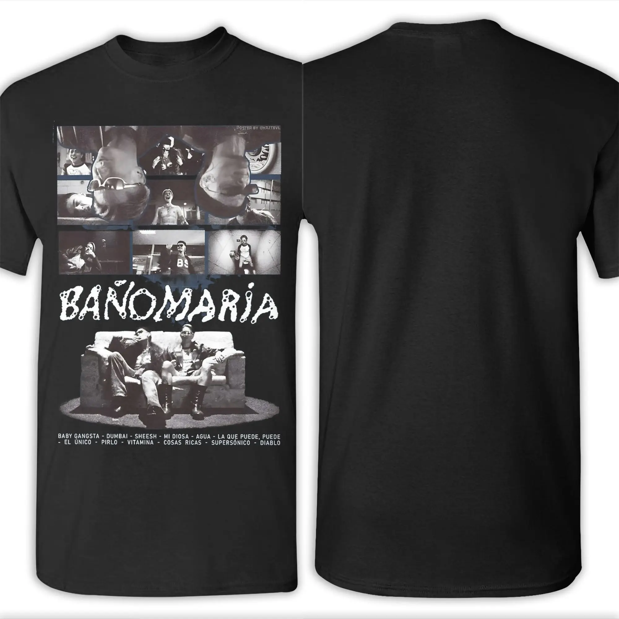 BANO MARIA Ca7riel y Paco Amoroso Men T Shirt  Fun Tee Shirt Short Sleeve O Neck T-Shirt Cotton Plus Size Tops