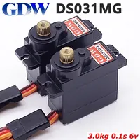 GDW DS031MG 9g 12g Metal Gear Micro Mini Digital Servo High Speed Angle 180 for 450 Helicopter Fix-wing RC Auto Robot Arm