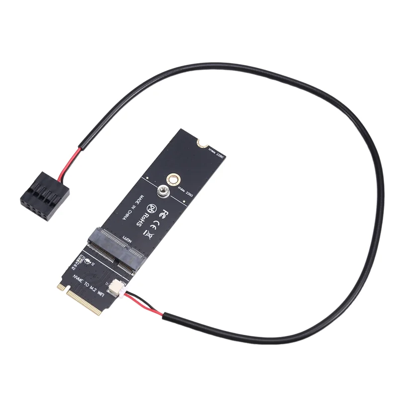 

Exquisite-NGFF M.2 A+E Key To Nvme PCI-E SSD Port Converter Adapter For AX200 AX210 8265 7260AC Wifi BT Wireless Card