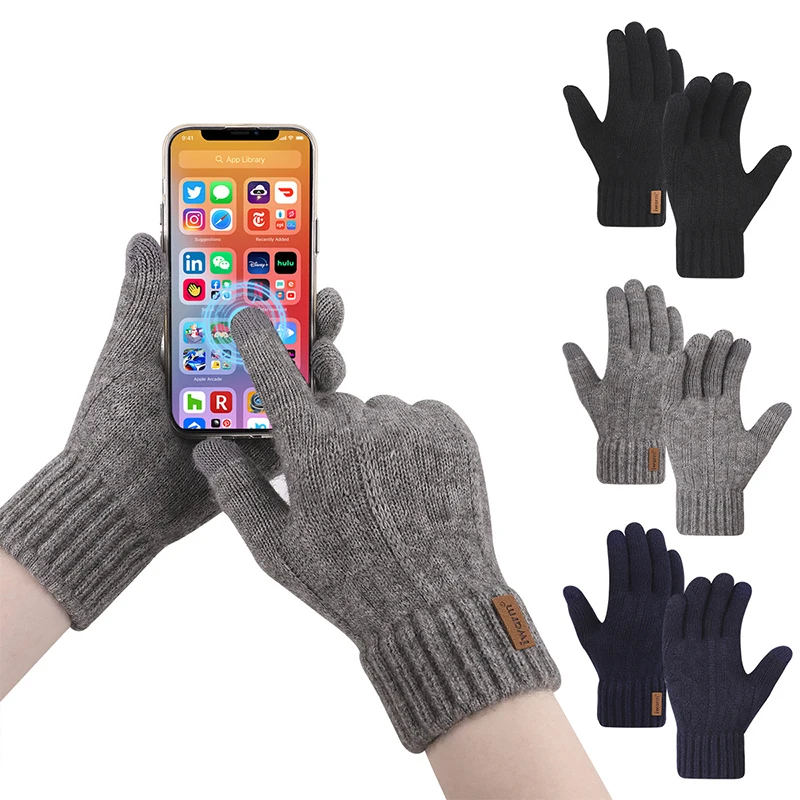 Winter new warm gloves for men and women autumn and winter anti cold touch screen gloves warm and fashionable