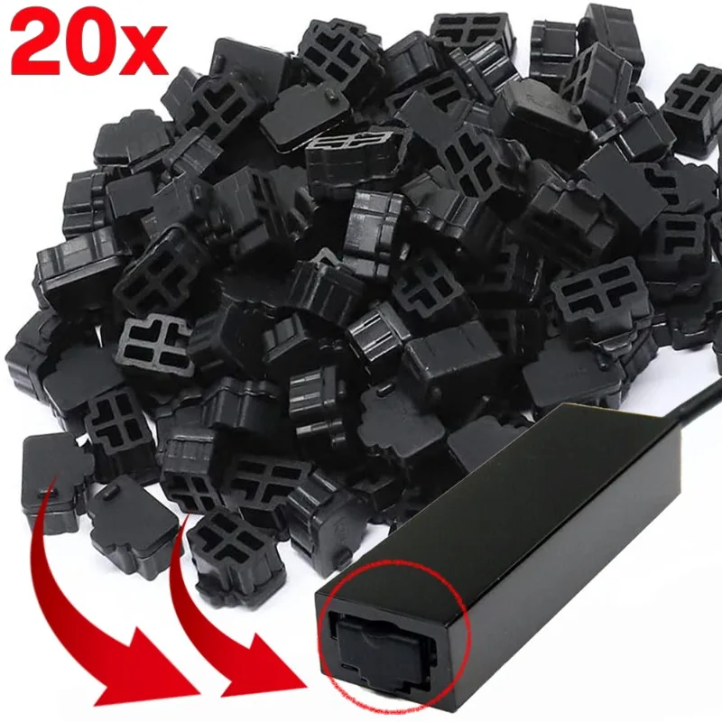 RJ45 مكافحة غطاء غبار غطاء حامي التوصيل سيليكون سدادة للكمبيوتر راوتر التبديل أنثى ميناء RJ45 المقابس منفذ محور إيثرنت