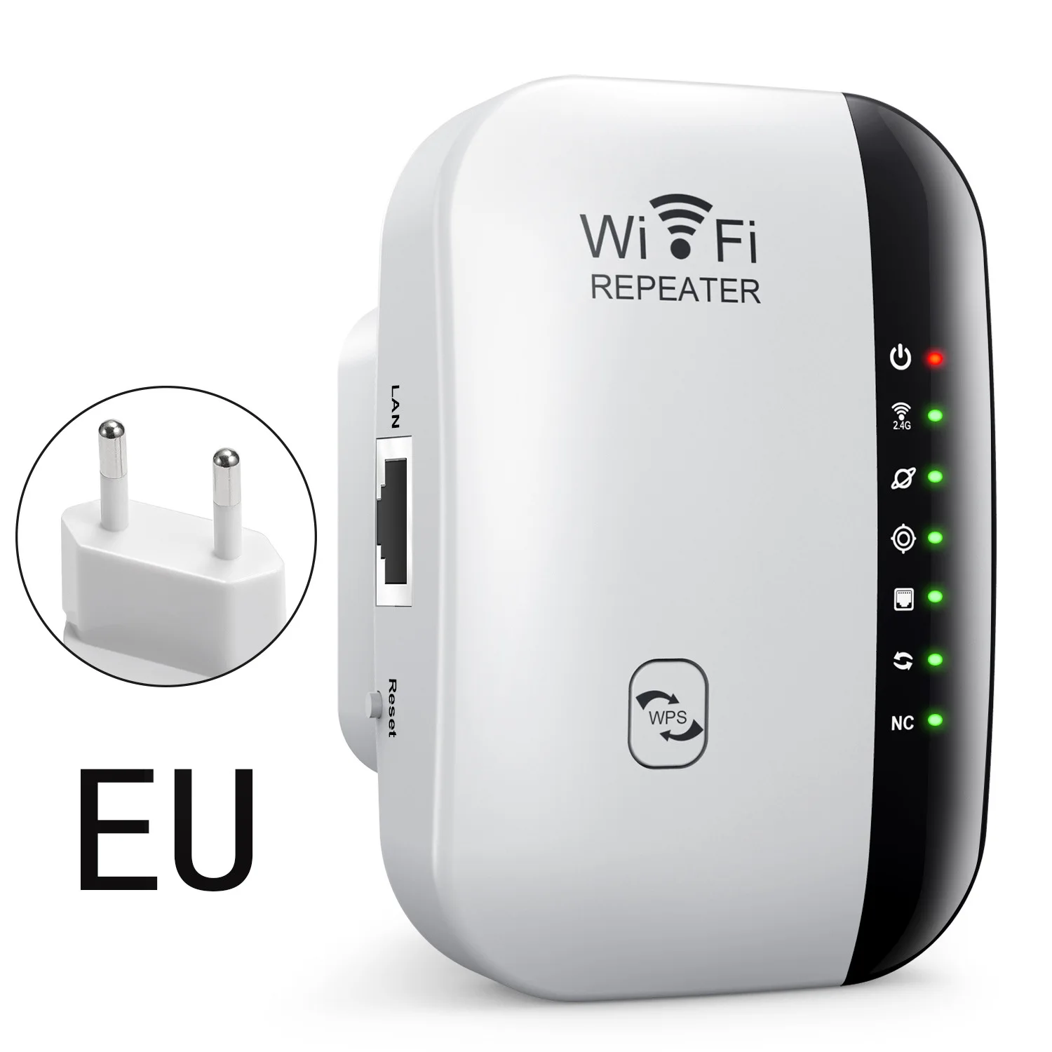 Wireless WiFi Repeater 300Mbps WiFi Extender Amplifier Booster Router 802.11N WPS Long Range 7 Status Light WiFi Repeater for PC