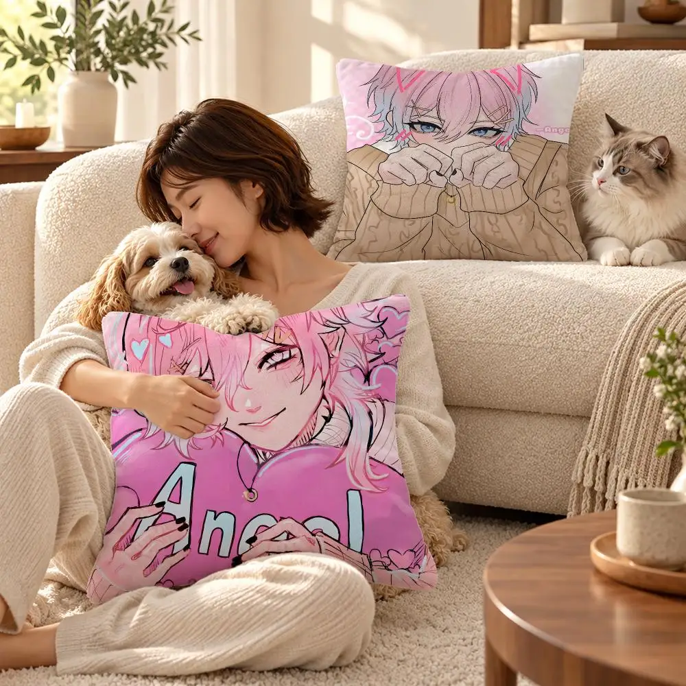 Game 14 Days With You Ren Cushion Cover Soft Short Plush Throw Pillowcase Sofa Bedroom Home Decor Holiday Gift