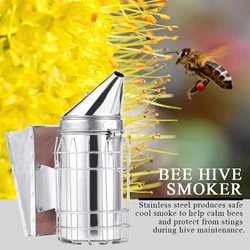 Bee Hive Smoker Bee Hive Smoker with Heat Board Iron Beekeeping Equipment Bee Keeping Smoker Beekeeping Smoker
