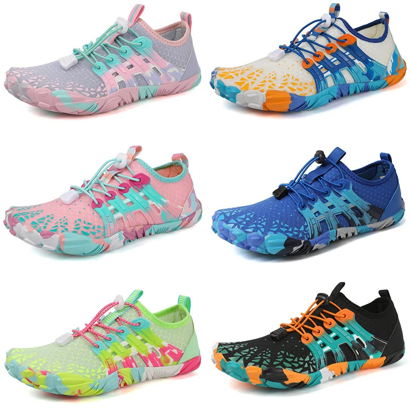 Qiuck dry Aqua Shoes uomo scarpe da acqua da donna a piedi nudi cinque dita Wading Sneakers calzature da nuoto da spiaggia 2023 nuovo arrivo