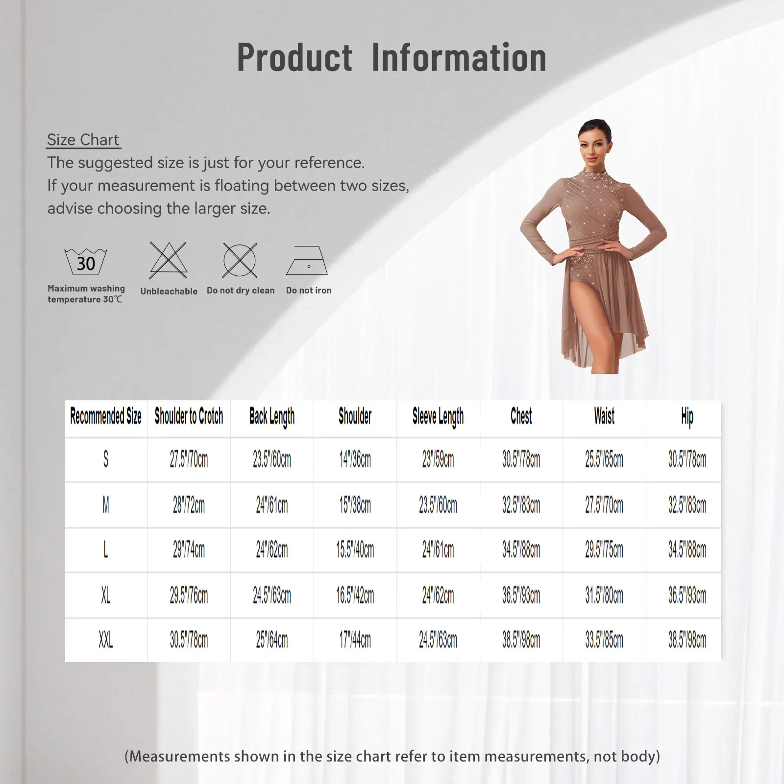 Vestido feminino de balé, dança lírica, brilhante, strass, manga comprida, franzido, costas nuas, collant, trajes de dança contemporânea