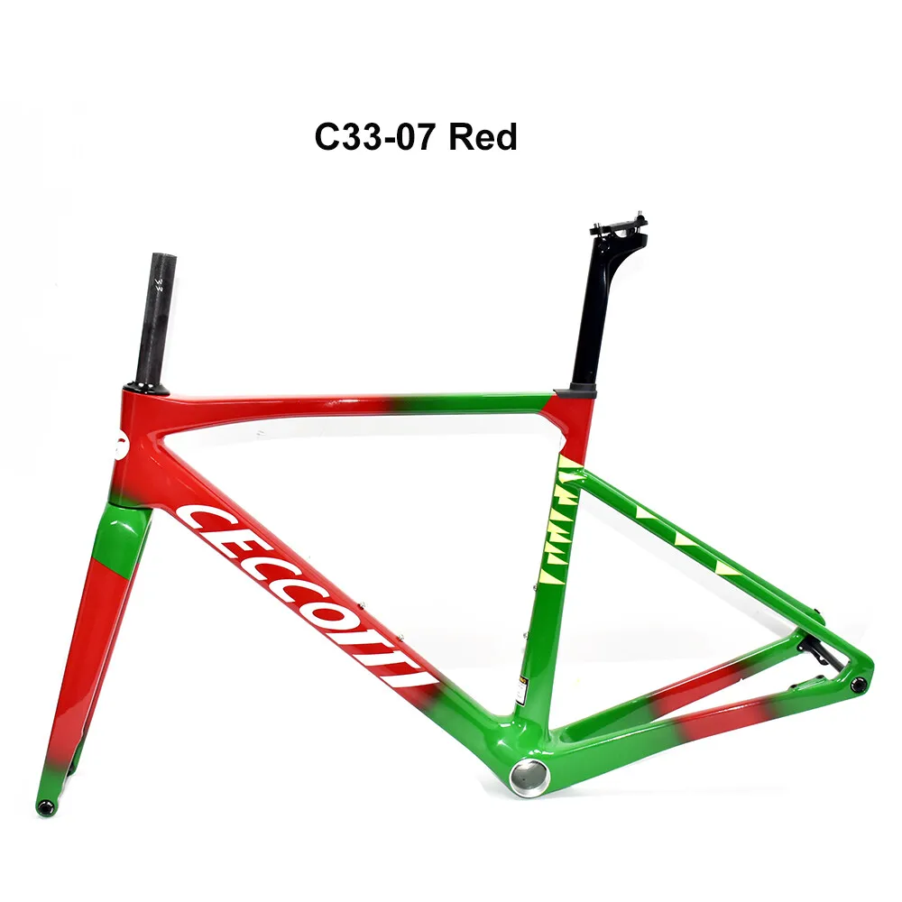 

2025 Новый дизайн, полностью карбоновая дорожная рама, дисковый тормоз Max 700*32C, рама шоссейного велосипеда T47, полный внутренний трос для DI2, окрашенный своими руками