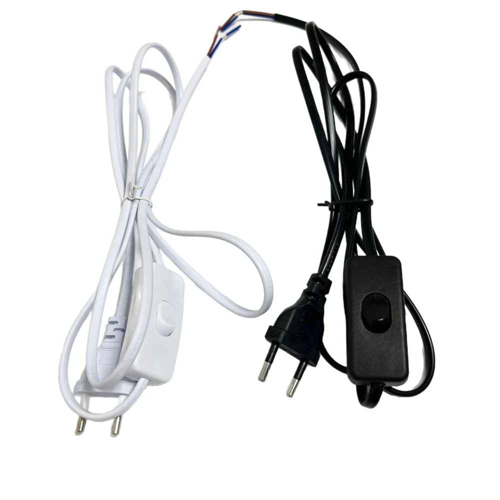AC 1.8m Power Supply Extension Cord On-Off Switch 2Pin Extension Wire Cords Cable Type Adapter Line For LED Light EU US Plug