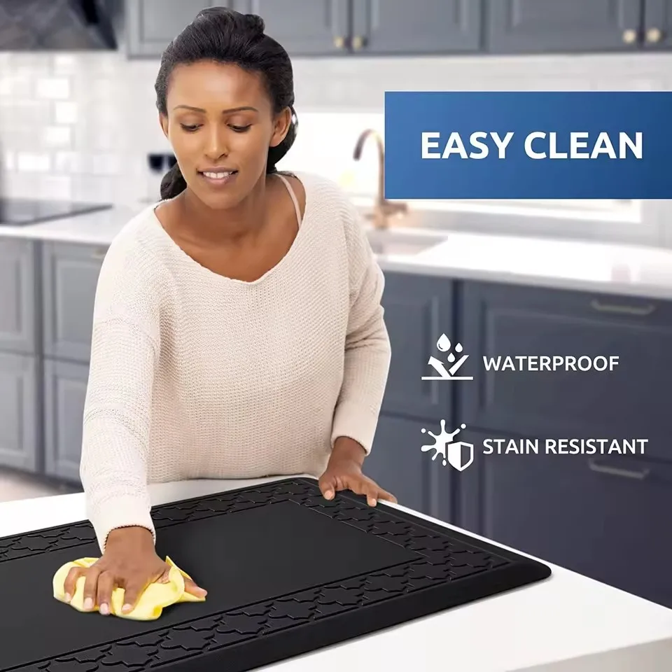 Alfombra Antifatiga para Cocina, Alfombra Antideslizante para Piso, Alfombra Gruesa de PVC Impermeable para Cocina y Pasillo