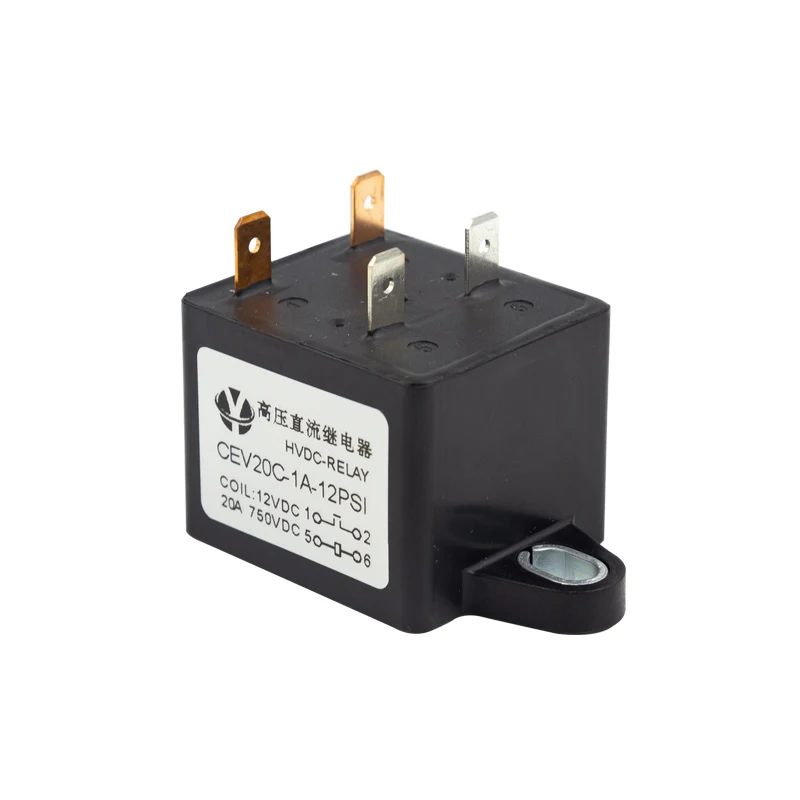 รีเลย์ DC แรงดันสูงยานพาหนะไฟฟ้าสูญญากาศปิดผนึกอย่างสมบูรณ์ EVC20A450-750VDC ก่อนชาร์จ