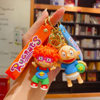 Cartoon Naughty Boy Keychain New Cute Silicone Doll Bag Hanging Car Key Chain