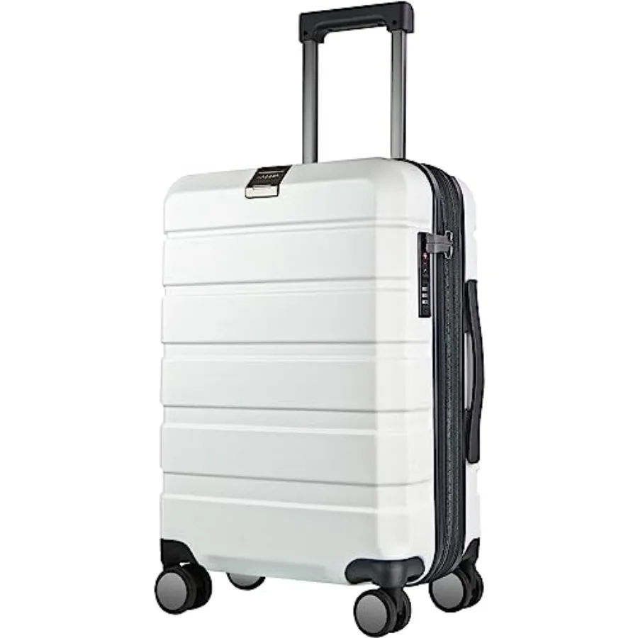 

Hardside Expandable Carry On Luggage with Spinner Wheels and Built-in TSA Lock, Durable Suitcase Rolling Luggage with USB Port,
