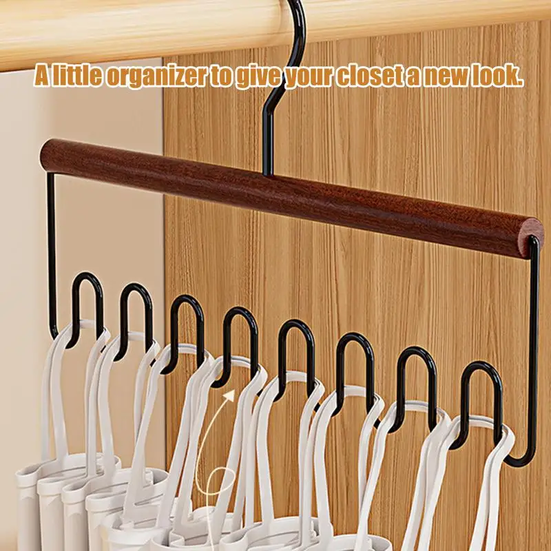 Multi hook coat rack Wood Hanger Closet Organizer MultiPurpose Bra And Underwear Hanger Portable Home Apartment Clothes Hanger