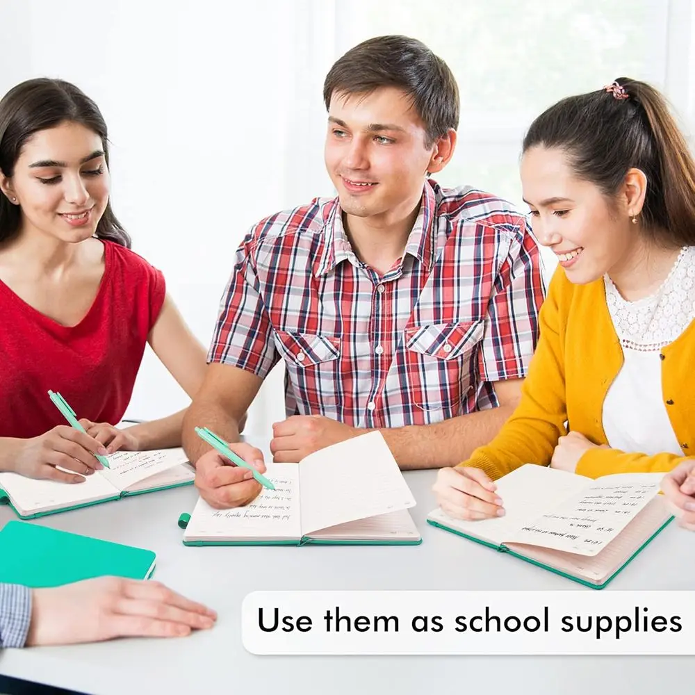 Набор ежедневников A5 Aqua в твердом переплете с подставкой для ручек, 12 шт., 120 GSM, 5,1x8,3 дюйма, для женщин, девочек, школы и бизнеса, в