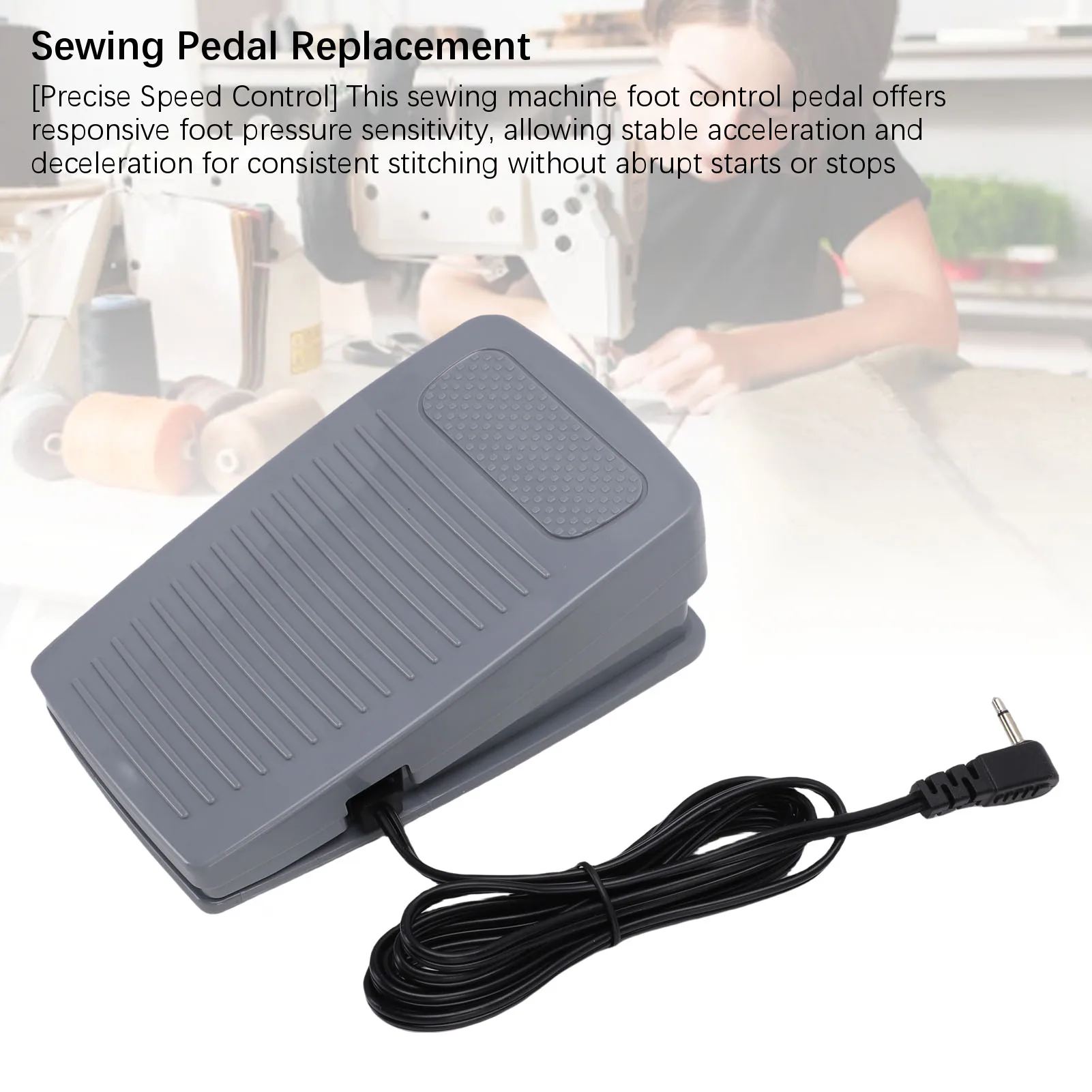 Pedal Replacement for EverSewn Sparrow 20 25 Sewing Machine C-9000 Plastic Foot Control Pedal with Cord Sewing Pedal Controller