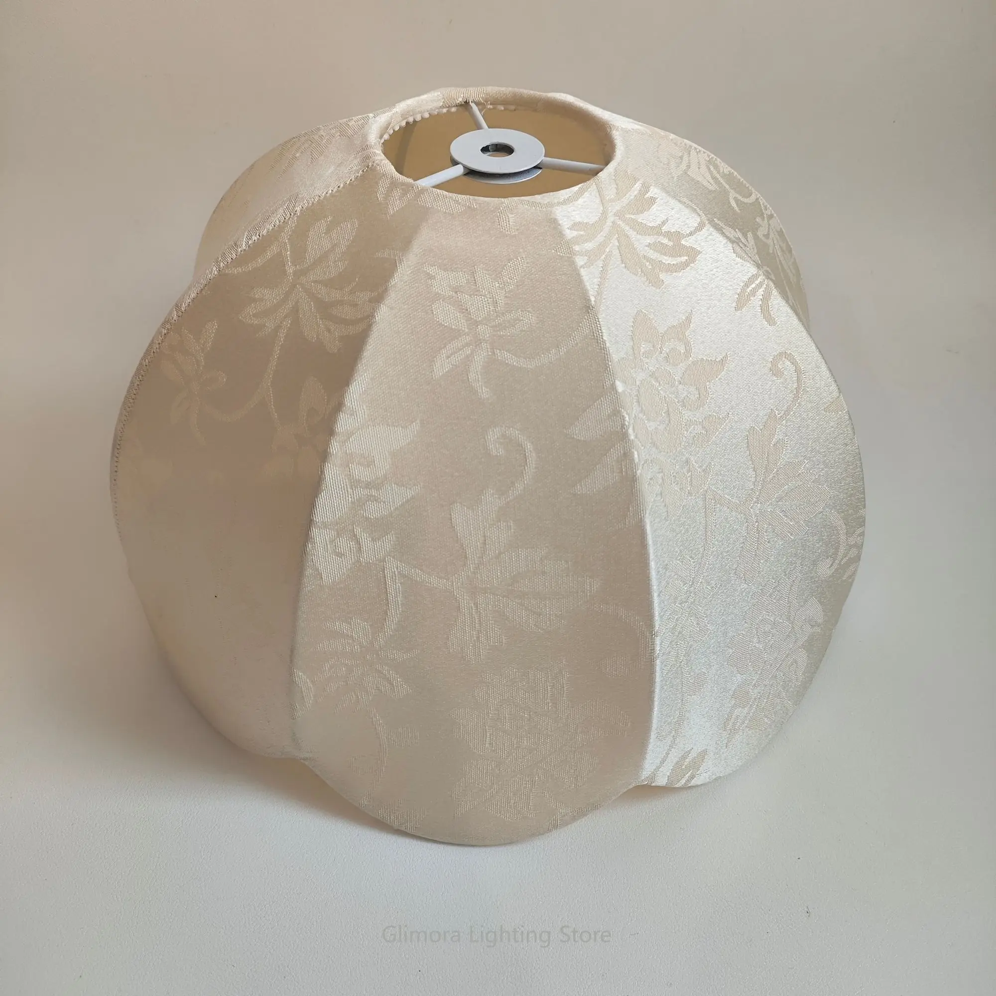 Fabric Lampshade for Dining Room, Universal DIY Pendant Light Cover for Floor Lamp, Soft Beige Replacement Shell for Home Decor