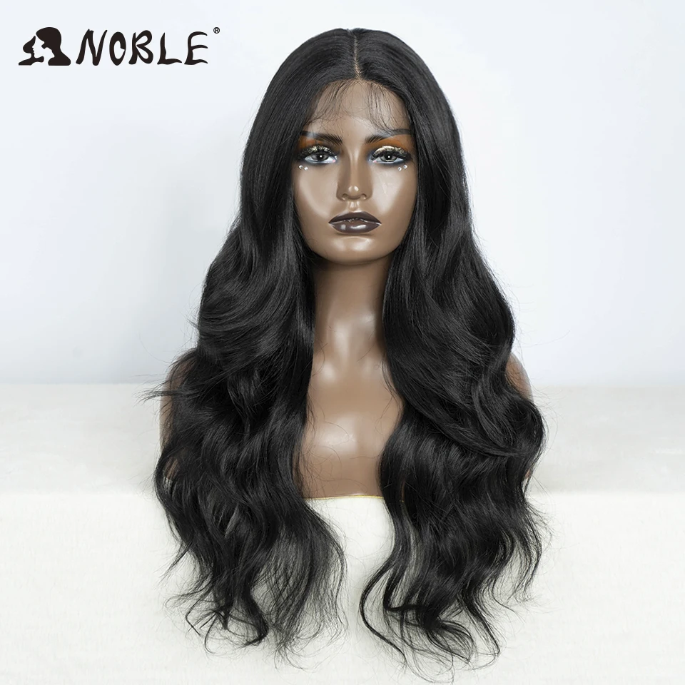 

Noble Synthetic Lace Front Wig 28"Highlight Honey Brown Body Wave Blonde Wigs For Women Ombre Lace Wig Synthetic Lace Front Wig