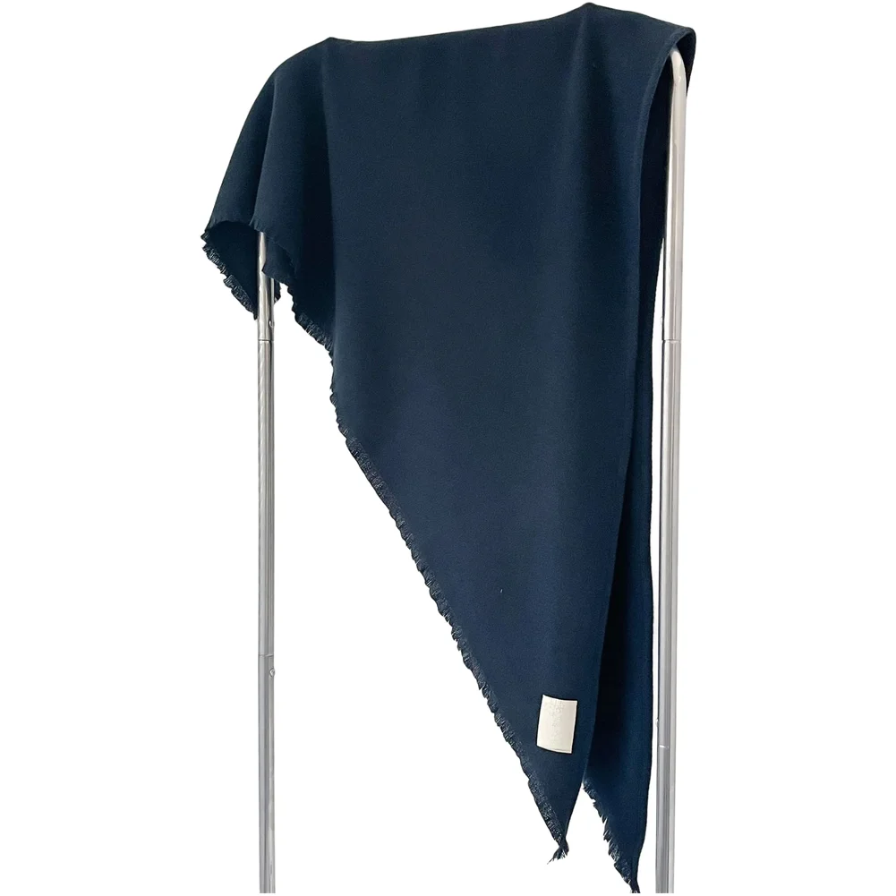 Triangle Shawl Scarf for Women Knitted Polyester Warm Oversized Fringed Tassel Solid Color For Autumn Accessory 130x130x198cm