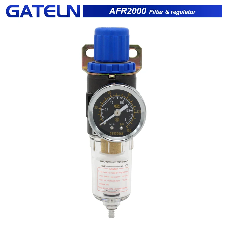 High Quality AFR2000 1/4' Air Pressure Regulator Water Separator Trap Filter Airbrush Compressor Pressure-Relief Valve