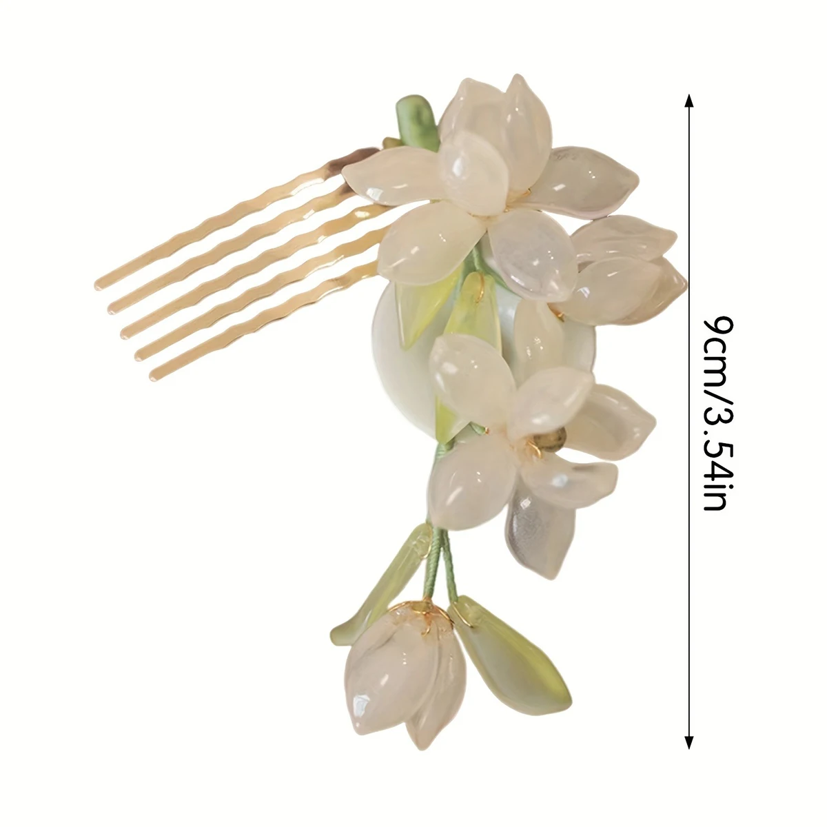 Luxuriöse neue chinesische Stil Jade Orchidee Haarnadel alten Stil Cheongsam Hanfu Haarnadel Party Bankett tägliche Dressing Zubehör – Detail 7