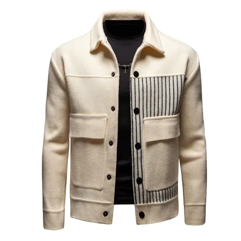 Autumn and Winter New Jacket Fashion Collar High Street Casual Men\'s Jackets Coats Men Jacket