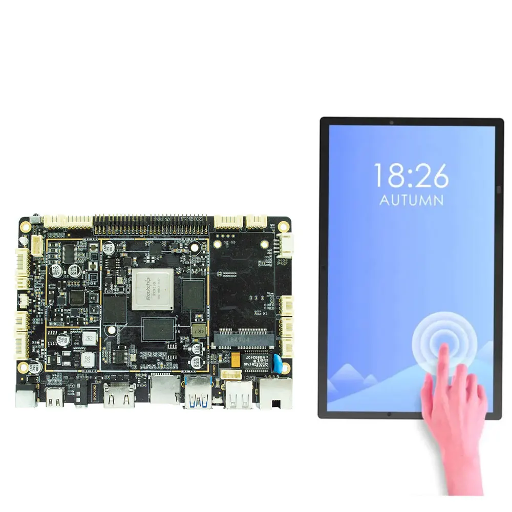 Rk3399 placa-mãe android placa de desenvolvimento android cartão sim 4g lte placa de sistema incorporado com bt wifi para máquina de venda automática