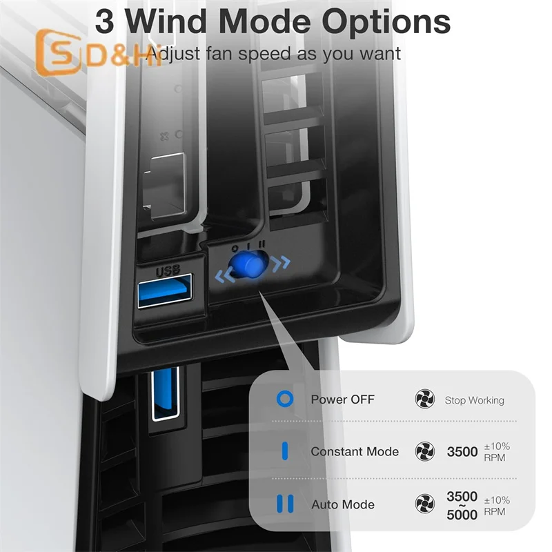 Cooling Fan For PS5 Pro Intelligent Temperature Control Low Noise Fan For PS5 Pro Disc & Digital Edition