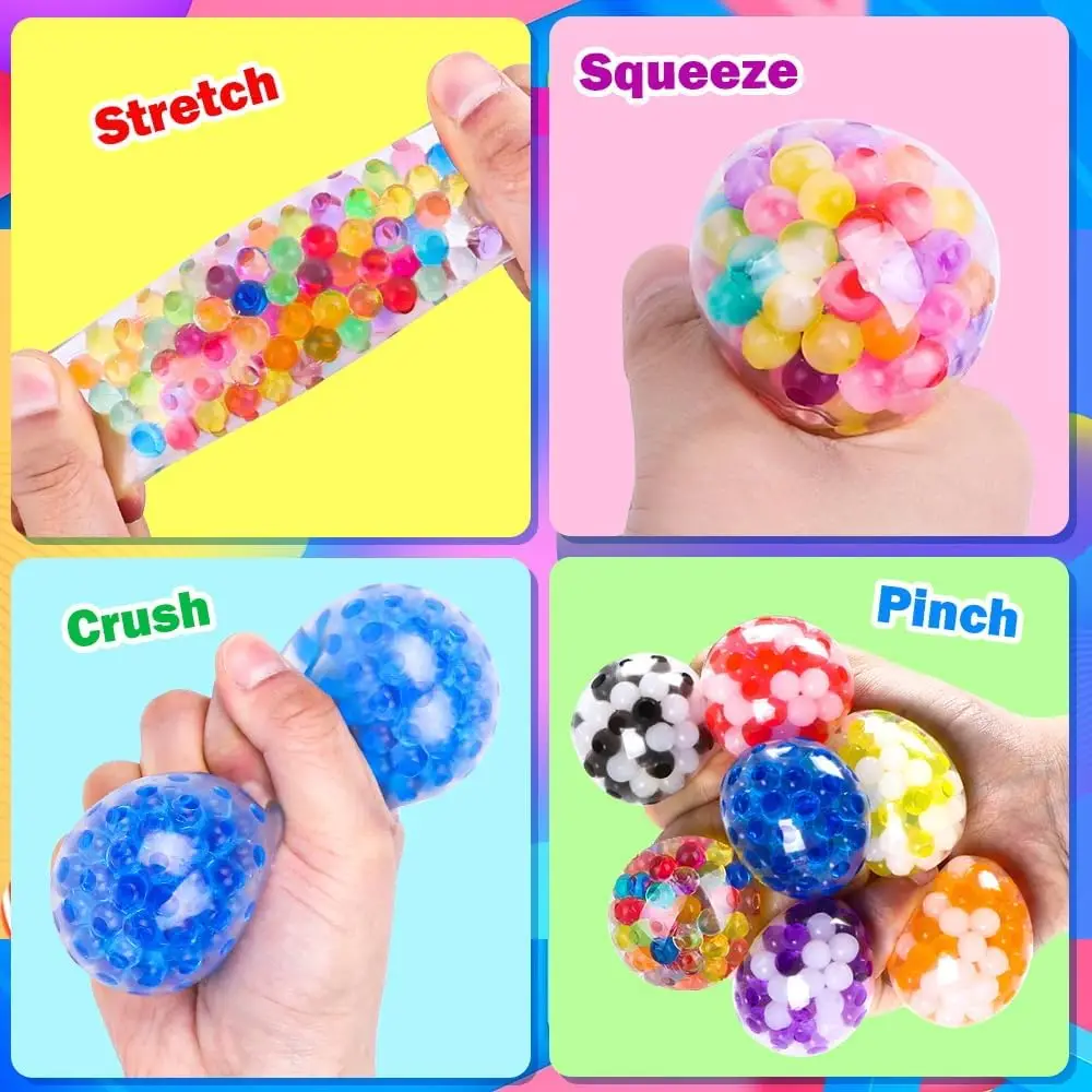 5/10Pcs Squishy ลูกบอลสําหรับเด็กผู้ใหญ่ความเครียดบรรเทาขนาดเล็กบีบ Fidget Balls ชุดออทิสติก Hyperactivity เพิ่มความบันเทิง