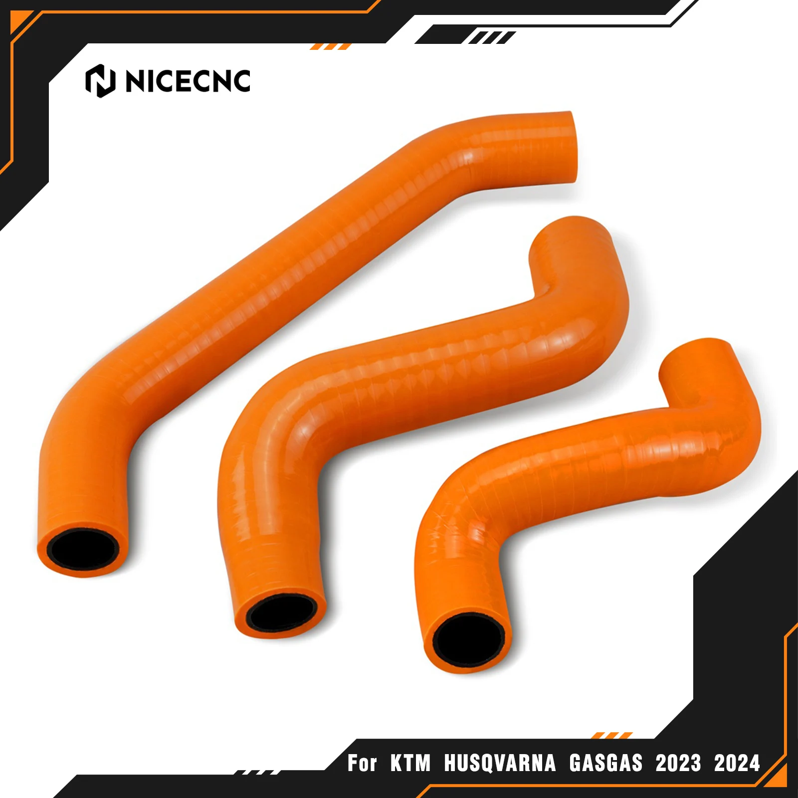 

NICECNC 2024 For KTM EXC-F 450 500 XWF 500 For Husqvarna FE FS FX FC 450 FE 501S GasGas EC450F EC500F Silicone Radiator Hose Kit