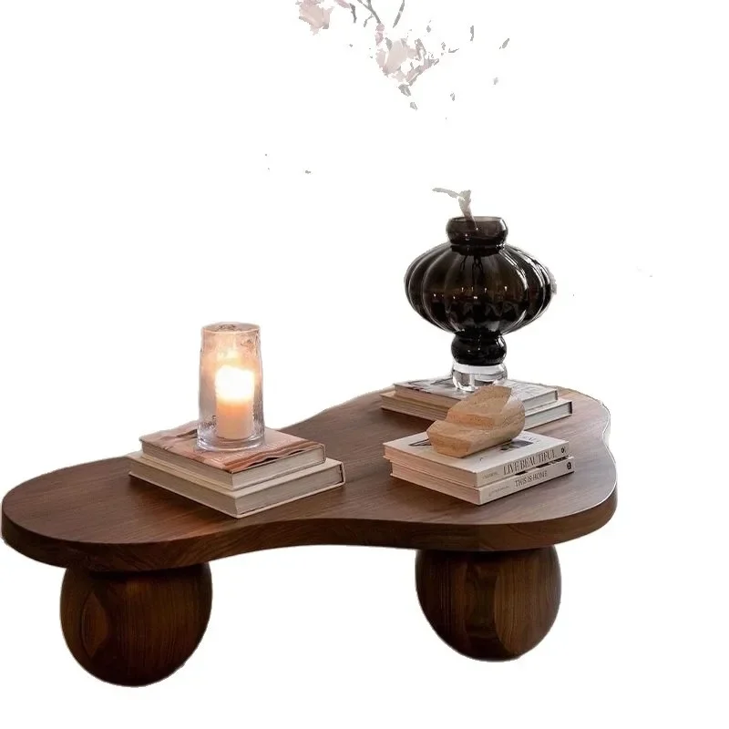 

Coffee table small apartment retro Nordic tea table log living room special-shaped designer household tea table creativity