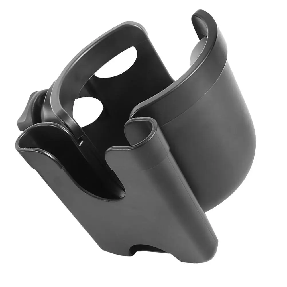 

Baby Stroller Cup Holder Durable ABS Plastic Black Easy Install Multi Purpose Bottle Rack for Cart Phone Cycling Use