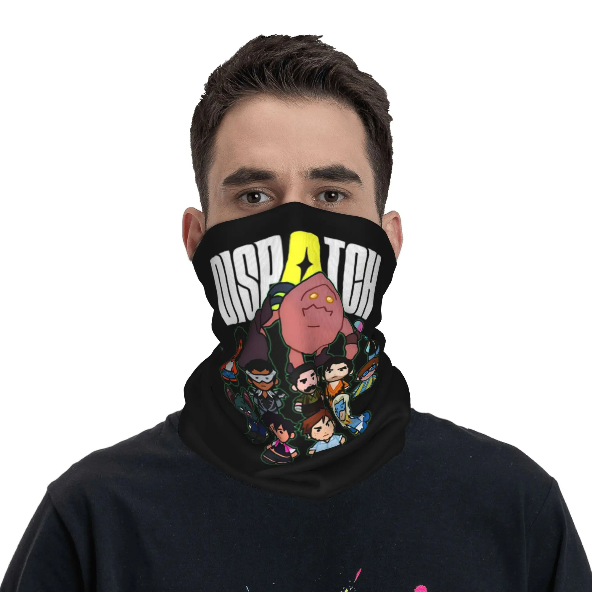 Dispatch Game Characters Bandana Neck Cover Printed Wrap Scarf Warm Balaclava Outdoor Sports Unisex Adult