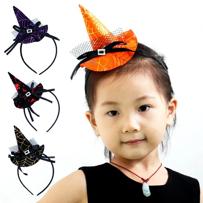 

Witch Party Hat Witch Pumpkin Shaped Headband Pointed Halloween Headwear Decoration For Children And Adults Cosplay Hairband