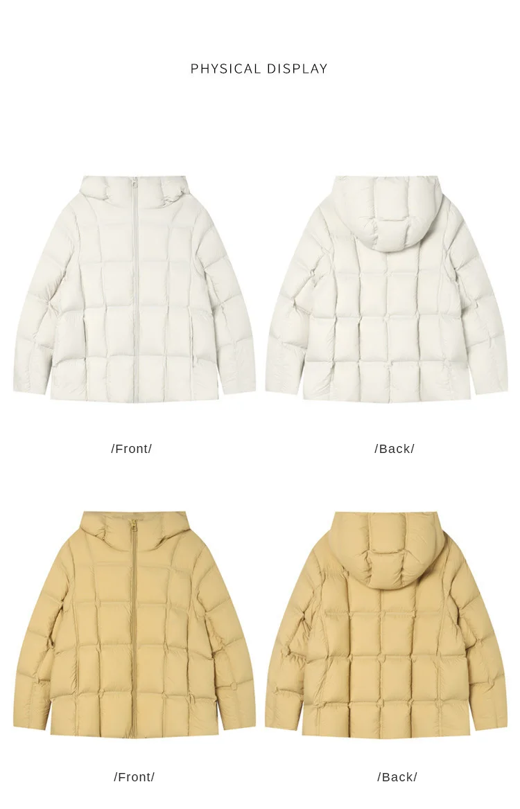 LOUISYAO 90% Duck Down Three Proof Jacket Women 2025 Winter Minimalist Hooded Thickened Premium Warm Outerwear Coat