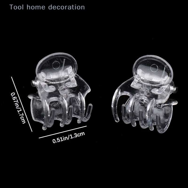 100Pcs Transparent Garden Plant Clips Clear Plastic 6-Claw Orchid Clamp Flower Climbing Stem Decorative Support Fixer