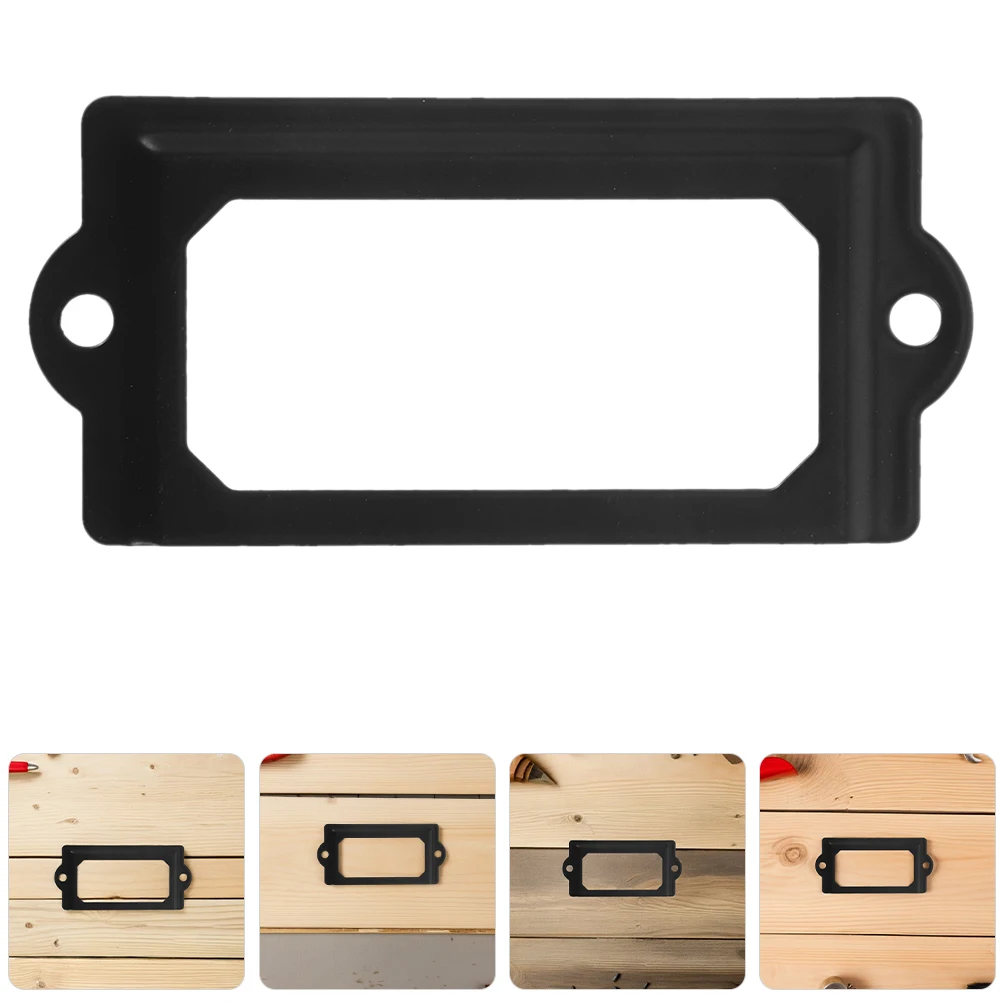 

20Pcs Name Card Holder Metal Frames Vintage Style Drawer Cabinet Label Holders for Office Desk Organization Workspace