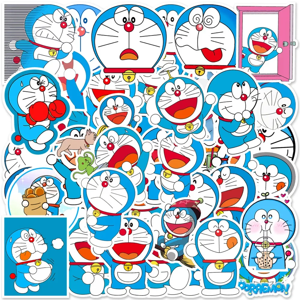 50pcs Cartoon Anime Cute Doraemon Kids Waterproof Sticker