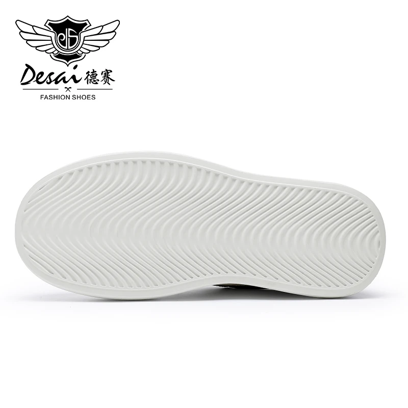 DESAI Men Casual Shoes Genuine Leather Male Sneakers Summer Breathable 2023 Shock Absorption Outsole Soft