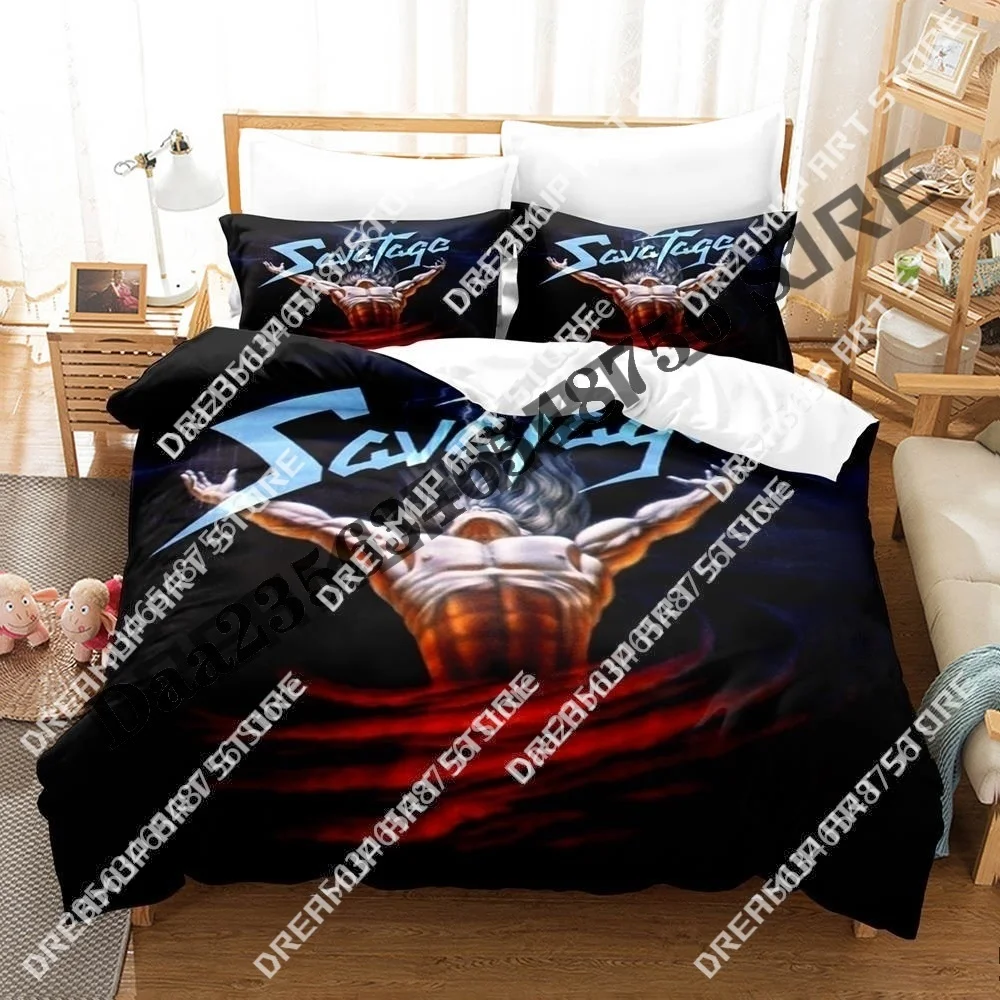 

Комплект постельного белья Savatage Band с 3D принтом Twin Queen King, полноразмерный пододеяльник, наволочка, кровать для мальчиков и девочек, домашний текстиль для взрослых