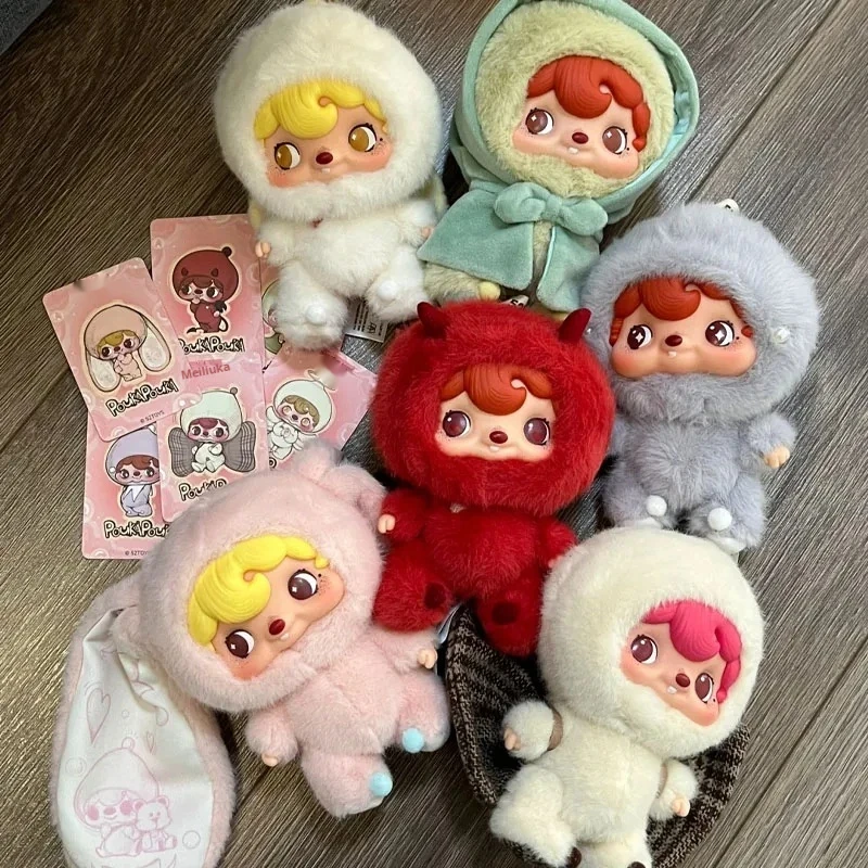 

Pouka Series Trendy Vinyl Doll Blind Box - Cute Cartoon Desktop Figurine Ornament Backpack Pendant Surprise Collectible Toy