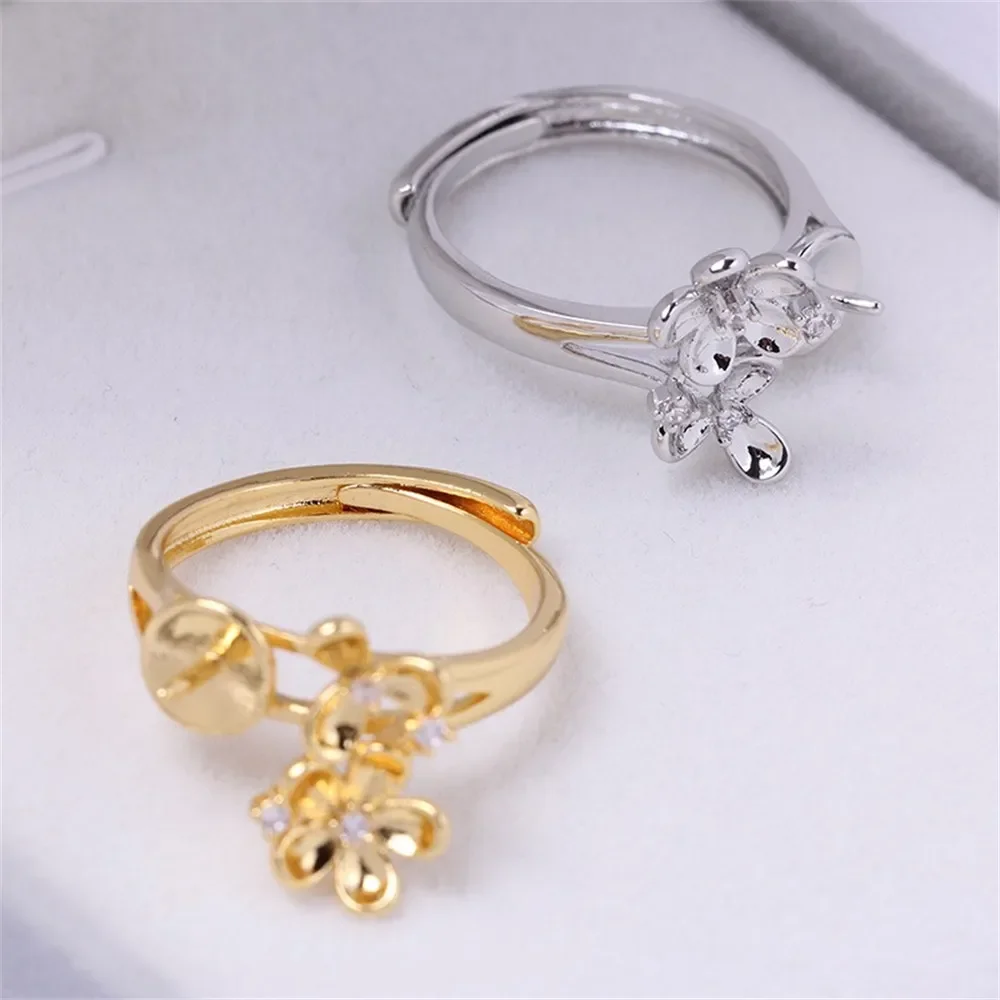 

Adjustable Gold Plated Pearl Ring Settings Findings & Accessories - for Jewelry Making Bulk Wholesale Craft Supplies 7-9mm