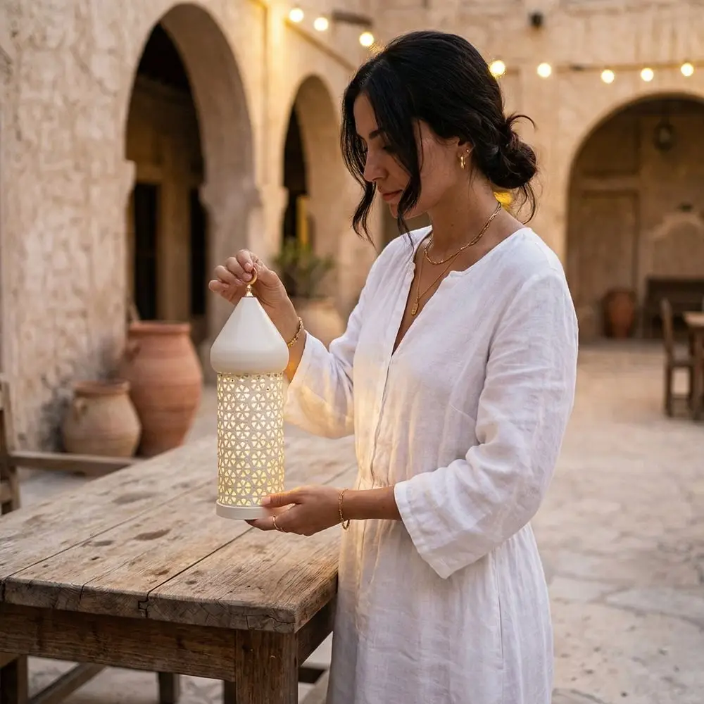 

Винтажный металлический фонарь для Рамадана, традиционный ажурный светильник в ближневосточном стиле, на батарейках