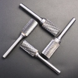 AX Double Cut Tungsten Carbide Rotary File Drill Milling Carving Bit Point Burr Die Grinder Abrasive Alloy Grinding Head Tool