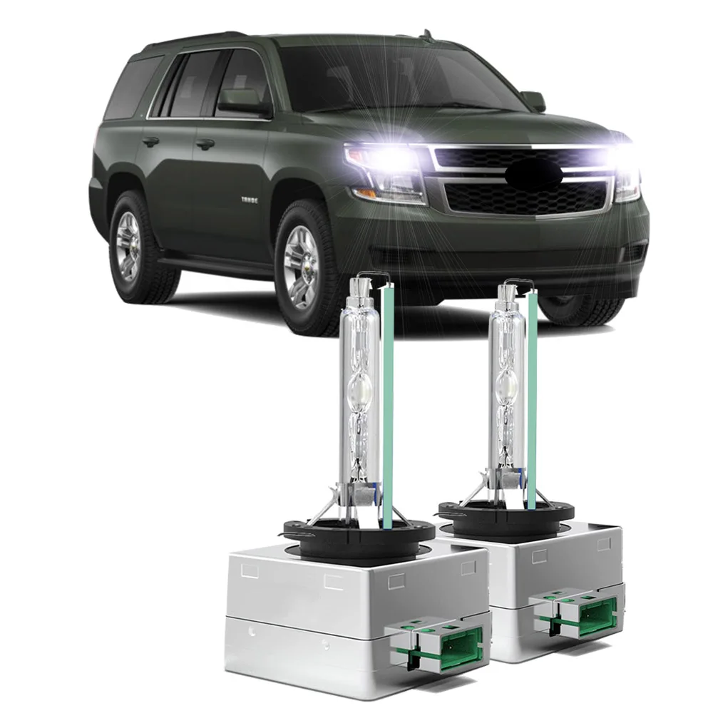 

2Pc D3S HID Xenon Headlight Bulb For Chevy Chevrolet Tahoe 2015-2020 Premier SSV PPV Police LS LT High Low Dual Beam Bi-Xenon Li