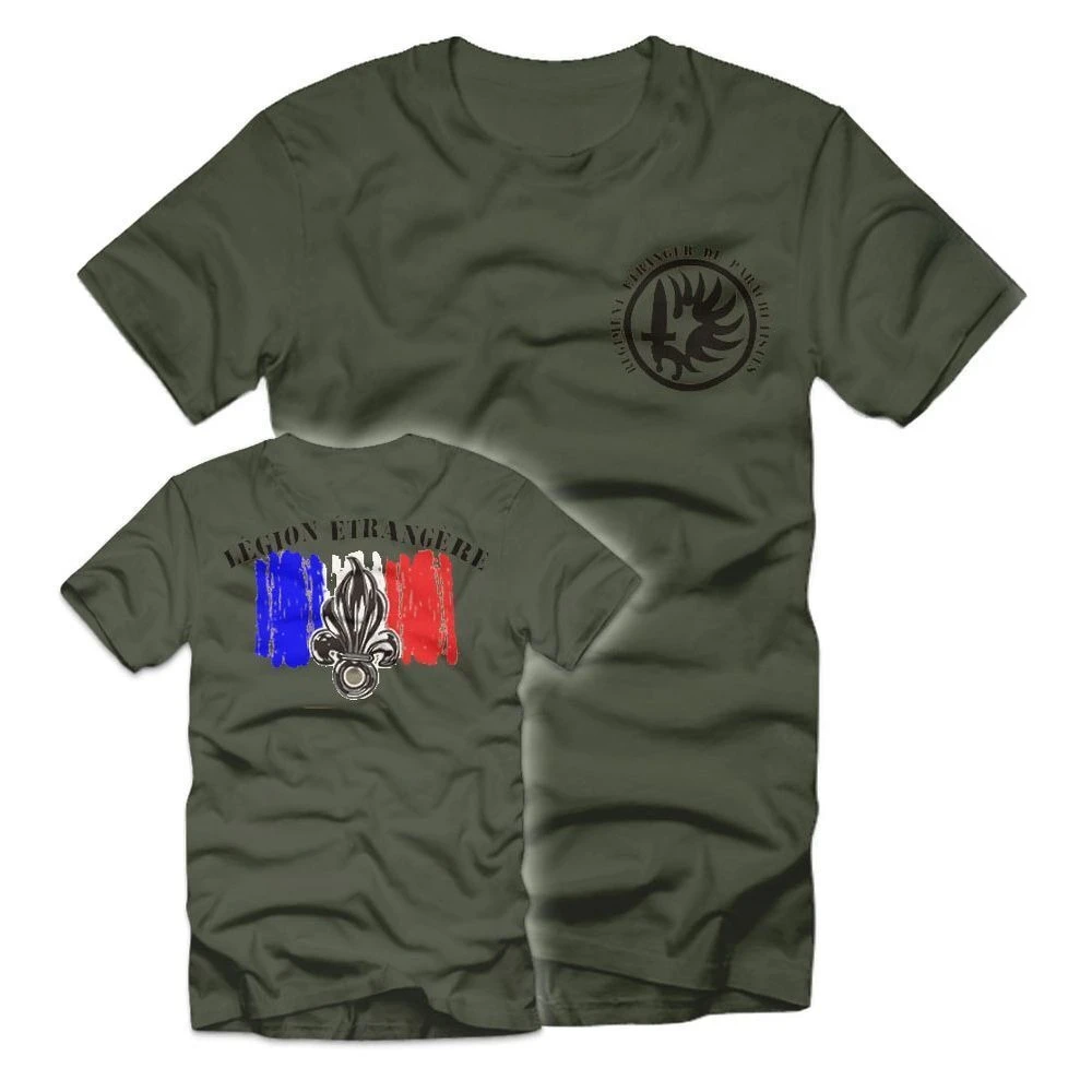 Légion Stranger Parachute French Foreign Legion Legio T-Shirt Short Sleeve Casual 100% Cotton Shirt