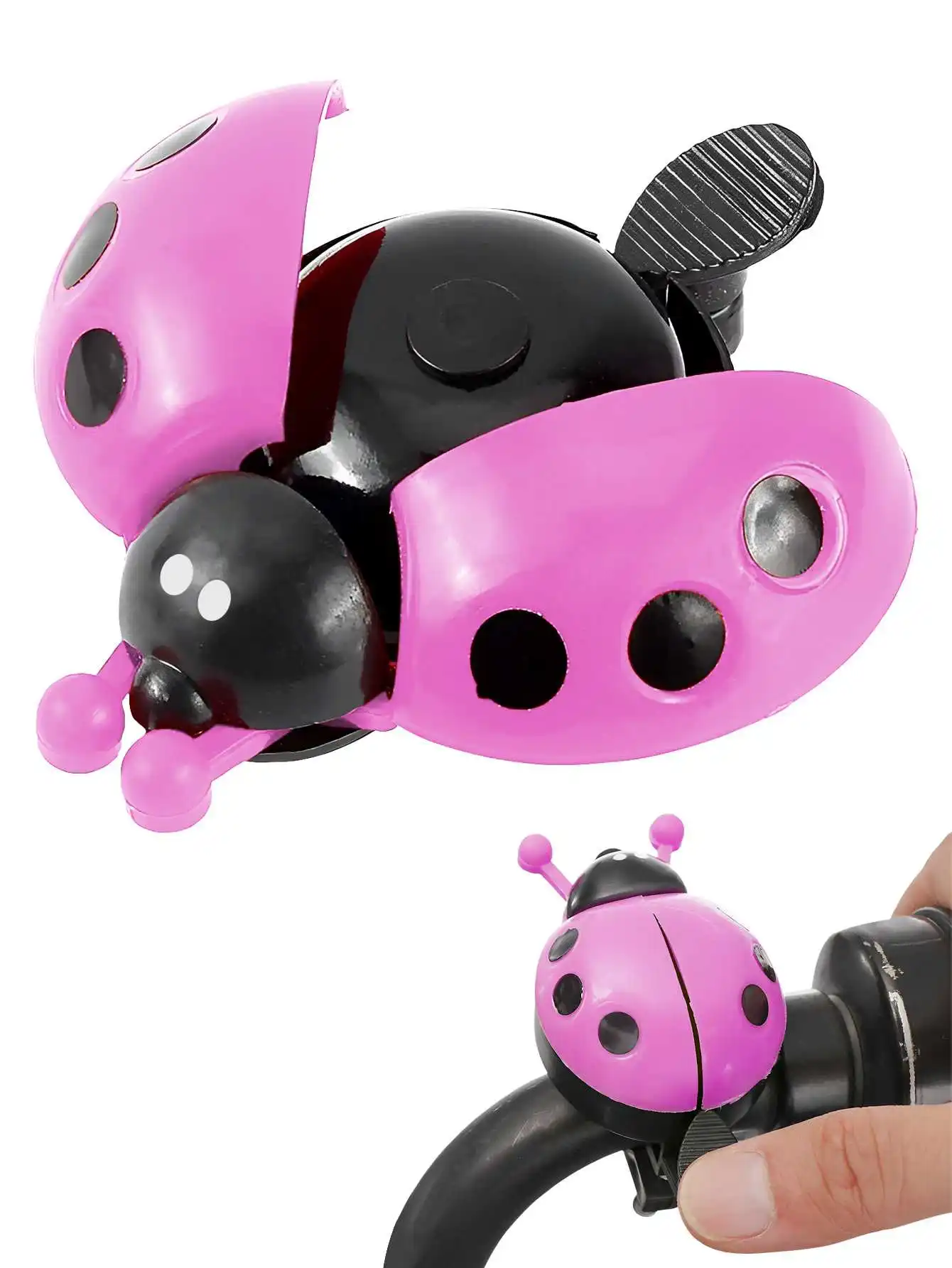 Bicycle Bell Cute Children's Ladybug-Shaped Bicycle Accessory Available in Multiple Colors Suitable for Use While Riding