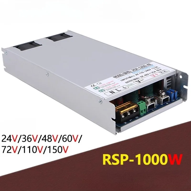 Alimentation à découpage PFC active RSP-1200-24V 48V 1U, tension constante Ultra fine et Source de courant 1000W