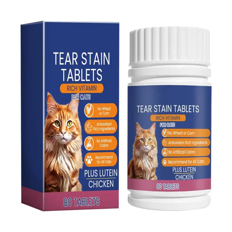 Cat Eye Cleaning Tablets Pet Removing Tear Dirt From Eyes And Ears Wipes Non-irritating Safe And Harmless For L/M/S Dogs & Cats