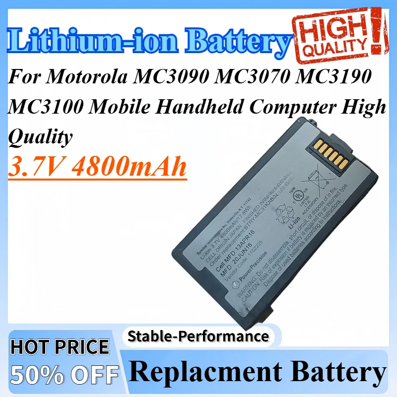 

3.7V 4800mAh Replacment Lithium-ion Battery For Motorola MC3090 MC3070 MC3190 MC3100 Mobile Handheld Computer High Quality