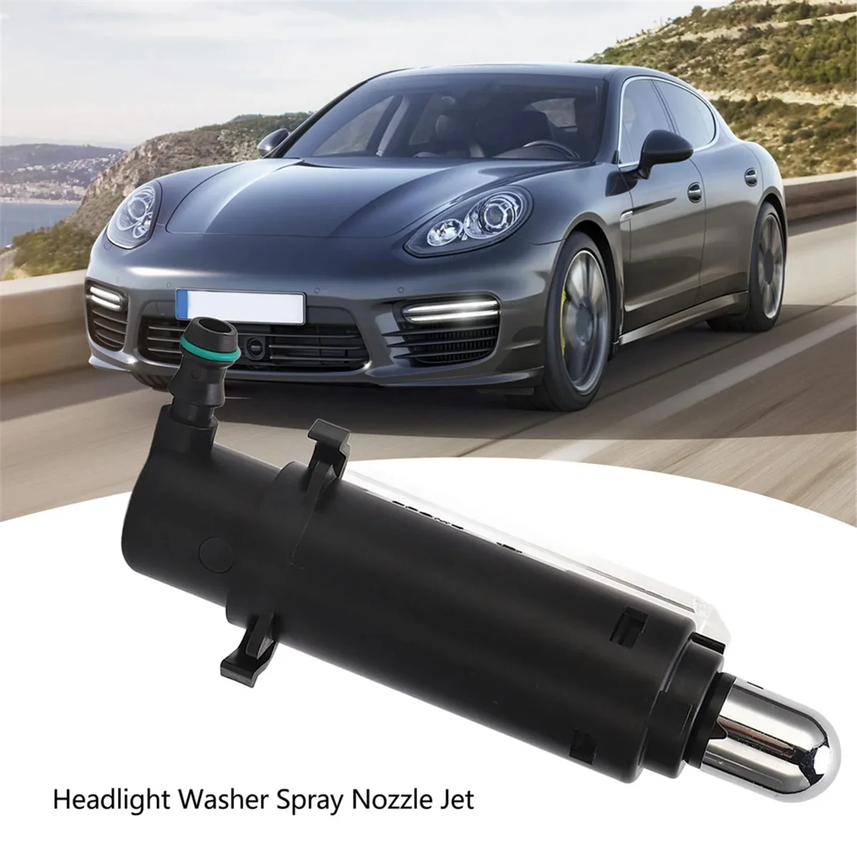 1 Pair Headlight Washer Spray Nozzle Jet Head Light Washer Pump for Panamera 970 2009-2016 97062813300 Panamera Parts